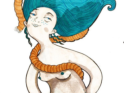 Fetish of mermaid character illustration mermai mermaid