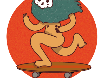 skaters gonna skate beard board body longboard man naked red