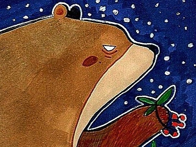 Dear Bear bear berry copics evil fairytale handwork illustration sad