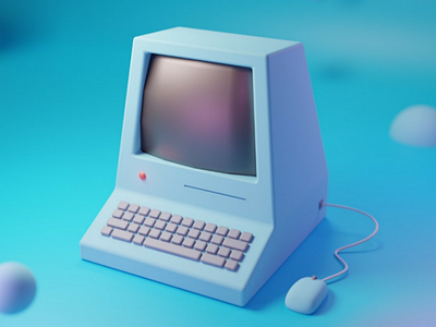 Computador antigo 3d blender