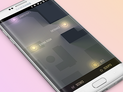 2 • Zerena Light Controller 3d app dashboard lights mobile philips hue samsung