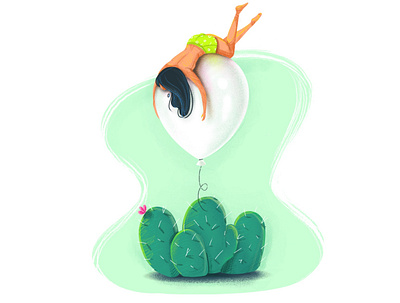 Me, trying to escape these days’ negativity balloon board cactus coronavirus escape flower girl graphicdesign green illustraion mood news procreate quarantine sketch ui ux uidesign uxdesign webdesign