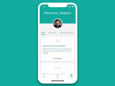 Daily UI Challenge: Day 06 06 app branding daily ui design flat iphone mobile security ui user account user card ux vector