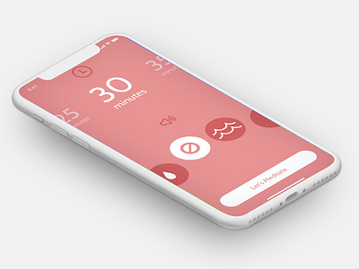 Daily UI Challenge - Day 14 014 app branding countdown daily ui dailyui design flat meditate meditation timer ui ux