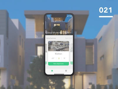 Daily UI Challenge - Day 21 021 app branding daily ui dailyui design home home app monitoring real estate thermostat ui ux