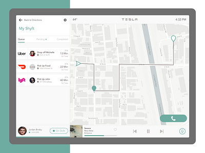 Daily UI Challenge - Day 34 app branding car car app daily ui dailyui design doordash electric car flat gps lyft navigation tesla uber ubereats ui ux