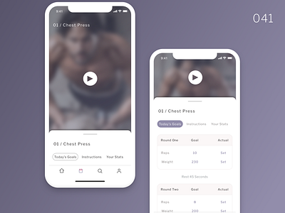 Daily UI Challenge - Day 41 041 blur blur background branding daily ui dailyui design exercise exercises flat gradient ui ux workout workout app workouts