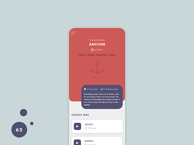 Daily UI Challenge - Day 62 app branding daily ui dailyui design flat ui ux workout workout app