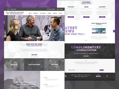 Gorman & Bunch HomePage clean flat geometrics layout ui webdesign website