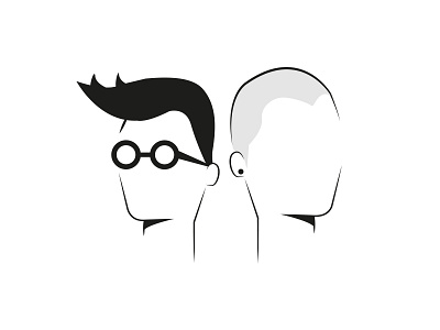 The Founders face glasses hair headshot illustration minimal people portrait staff team