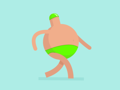 Word of the Week "First" - First Days of Summer animation character flat illustration minimal motion person walking