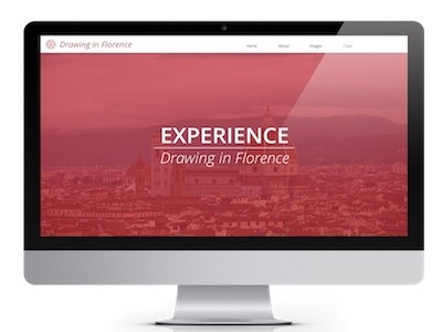 Drawing In Florence education graphic design homepage mock up muse photography web design