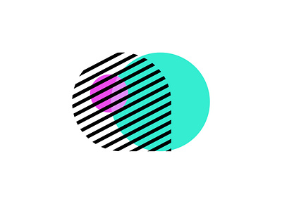 AC Brand Exploration a ac agency app blend modes branding c circles clean diagonal flat icon identity illustrator layers lines logo minimal neon stripes