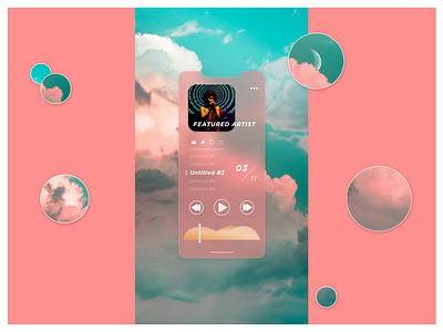 Music Player UI app audio blur buttons clouds dailyui icons iphone itunes moon music app music player playback scrub singer sound soundcloud soundwave spotify ui ux
