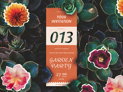 Email Invitation/RSVP UI - Garden Party Registration Receipt