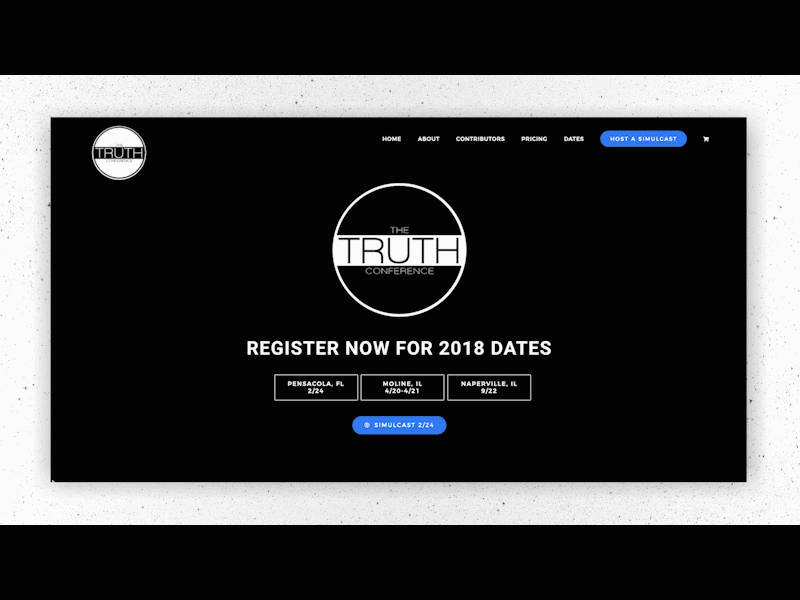Truth Conference UI Design