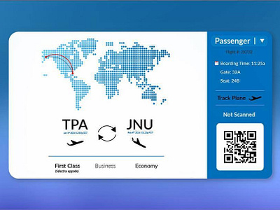 Boarding Pass UI app app design application boarding pass clean daily dailyui dailyuichallenge design flat gradient illustrator minimal ui vector