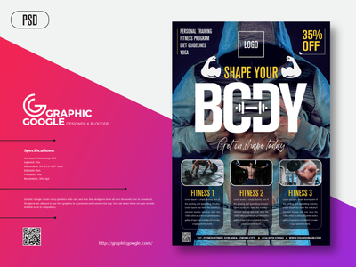 Free Modern Fitness Flyer Template By Graphic Google On Dribbble
