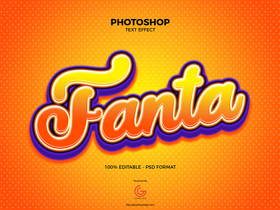 Free Photoshop Fanta Text Effect calligraphy design download download psd font font design fonts freebies graphics photoshop photoshop action photoshop art text effect text effects text style text styles