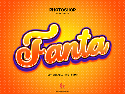 Free Photoshop Fanta Text Effect