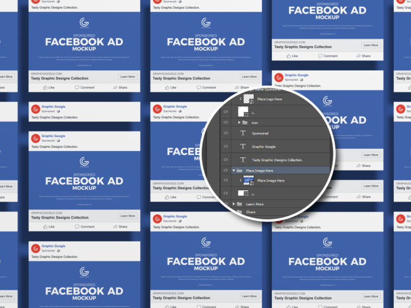 Download Free Sponsored Facebook Ad Mockup by Graphic Google on ...