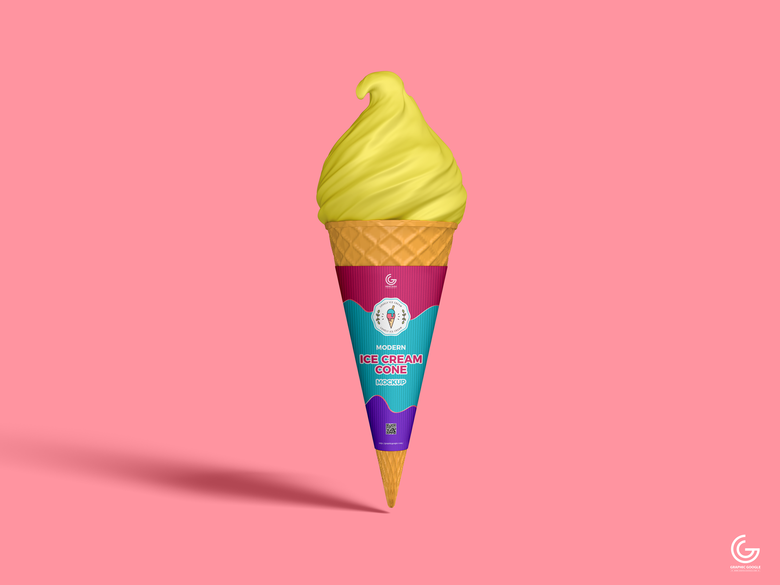 Download Free Ice Cream Cone Mockup By Graphic Google On Dribbble