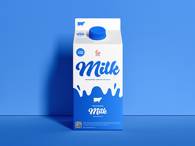 Free Milk Carton Psd Mockup Designs Themes Templates And Downloadable Graphic Elements On Dribbble