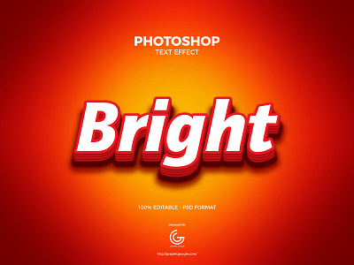 Free Bright Photoshop Text Effect branding design download font fonts free free font freebie freebies graphics illustration photoshop action print text text effect text effects typography