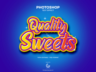 Free Sweets Photoshop Text Effect download free free template freebie freebies psd template templates text effect text effects