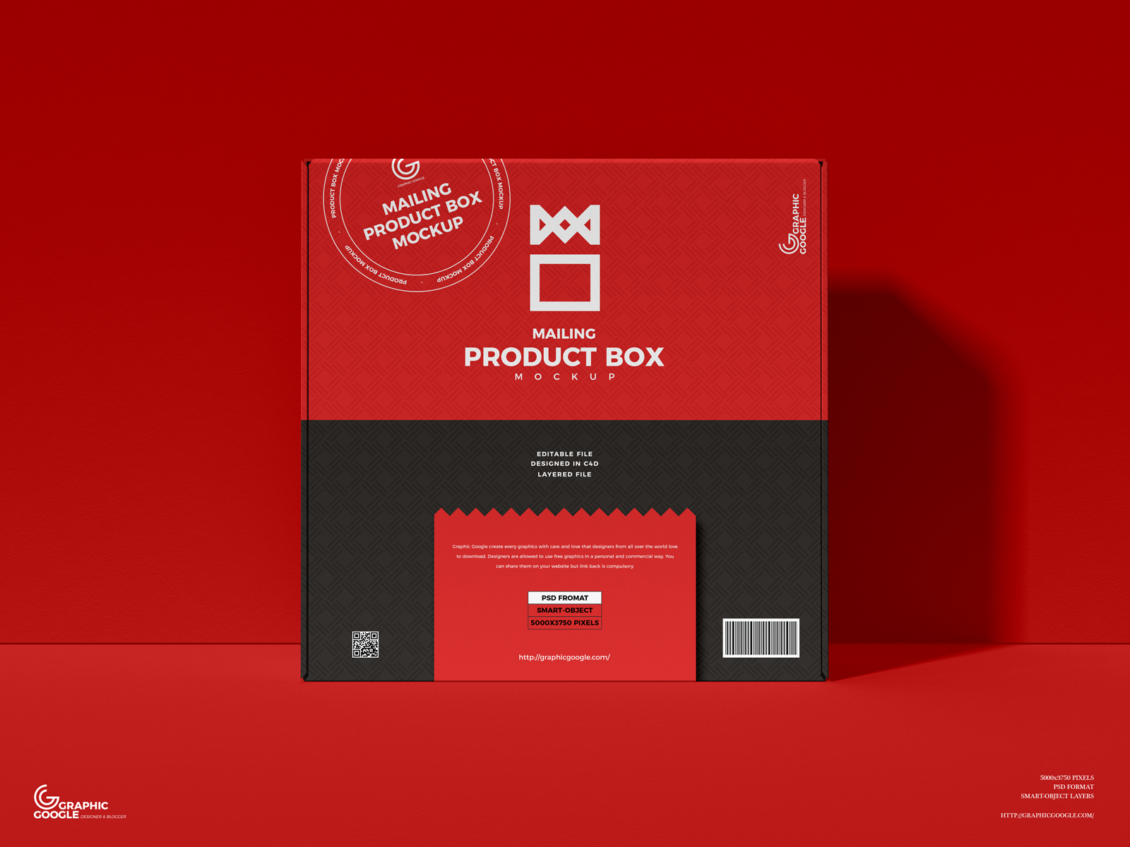 Download Free Mailing Box Mockup by Graphic Google on Dribbble