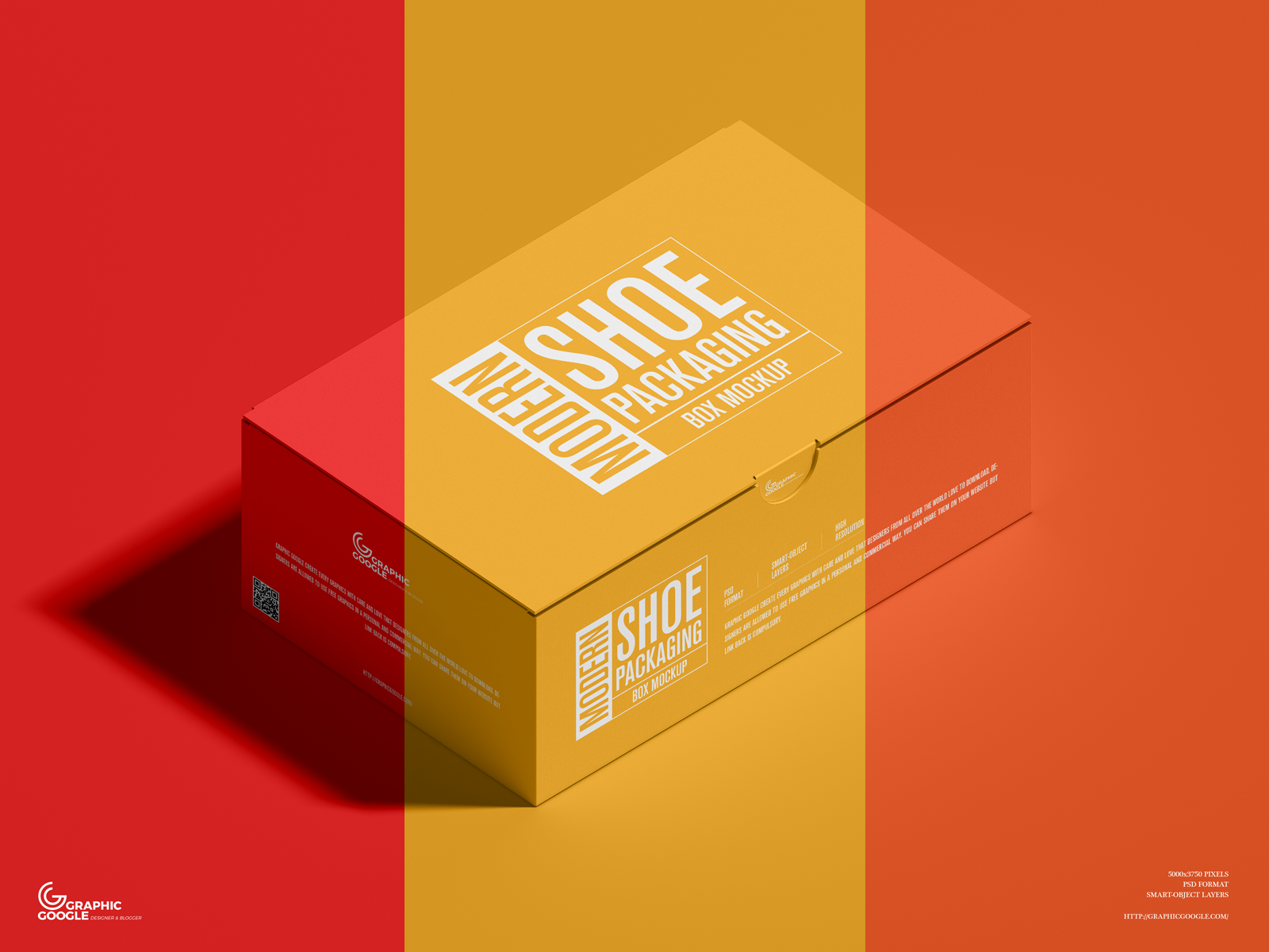 Download Free Shoe Packaging Box Mockup By Graphic Google On Dribbble