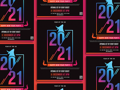 Free Happy New Year 2021 Flyer Template
