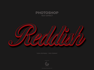 Free Reddish Photoshop Text Effect calligraphy creative design download font free free font freebie freebies photoshop text effect text text effect typography