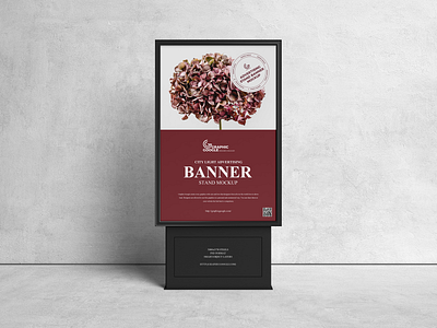 Free Citylight Advertising Stand Banner Mockup