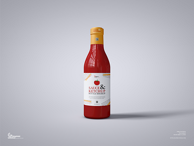 Free Ketchup Bottle Mockup ketchup mockup
