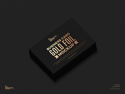 Free Gold Foil Business Card Mockup business card