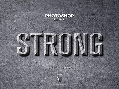 Free Strong Photoshop Text Effect calligraphy creative download font free graphic design graphics inspiration photoshop text effect print text effect typography