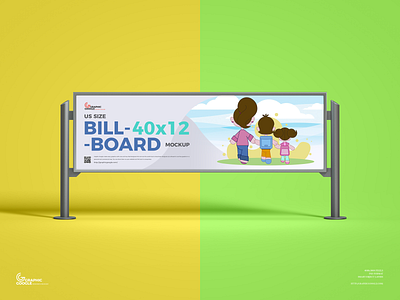 Free 40×12 ft Billboard Mockup