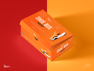 Free Shoe Box Mockup box mockup