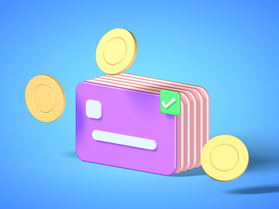 3d illustration of Coins Credit Cards 3d 3d illustration 3d render c4d coins credit card design free freebie freebies graphics illustration money money savings photo png product design stock stock photo wallpaper