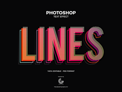 Free Lines Photoshop Text Effect calligraphy design font free free font freebies graphic graphics lettering photoshop photoshop text effect psd text text effect typography