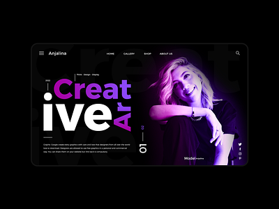 Free Creative Art Landing Page art creative design download free freebie graphics landing page psd template templates ui ux web web design website website design