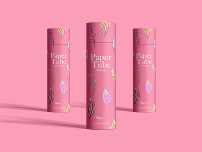 Free Branding Paper Tube Mockup paper tube mockup