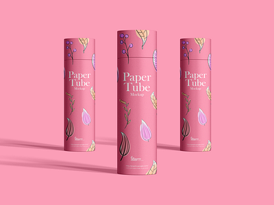 Free Branding Paper Tube Mockup