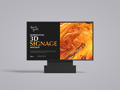 Free Premium 3D Signage Mockup 3d signage mockup