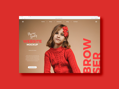 Free Browser Website Mockup ui website mockup