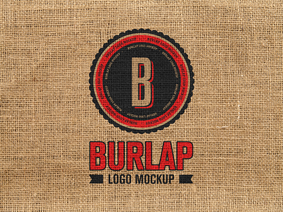 Free Burlap Logo Mockup