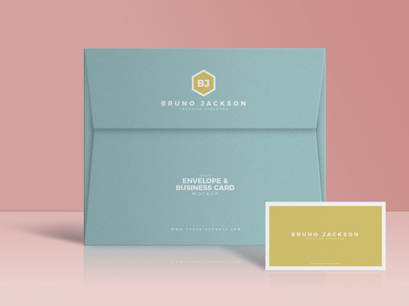 Free Envelope & Business Card Mockup PSD free freebies free mockup mockup