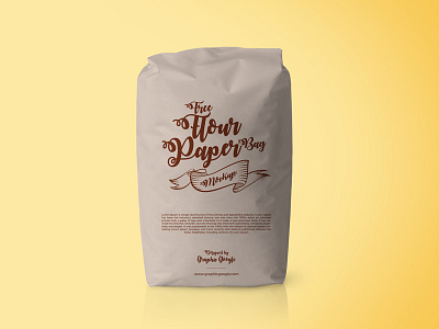 Free Flour Paper Bag Psd Mockup