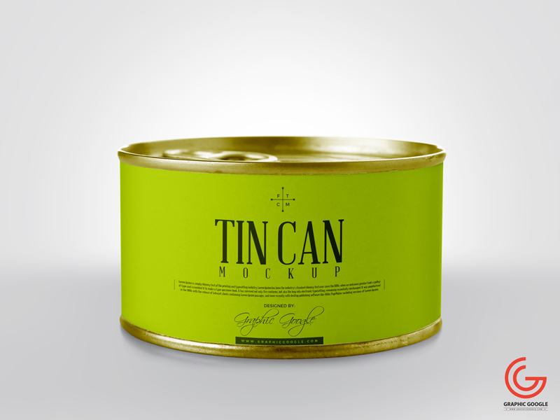 Download Free Tin Can Mockup PSD by Graphic Google on Dribbble